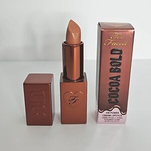 Too Faced  Cocoa Bold Em-power Cream Lipstick Buttercream  NEW with Box